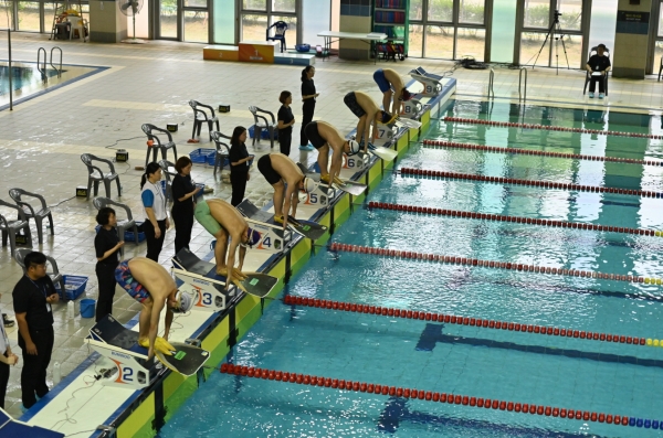 제20회 이충무공배 전국핀수영대회 경기 모습